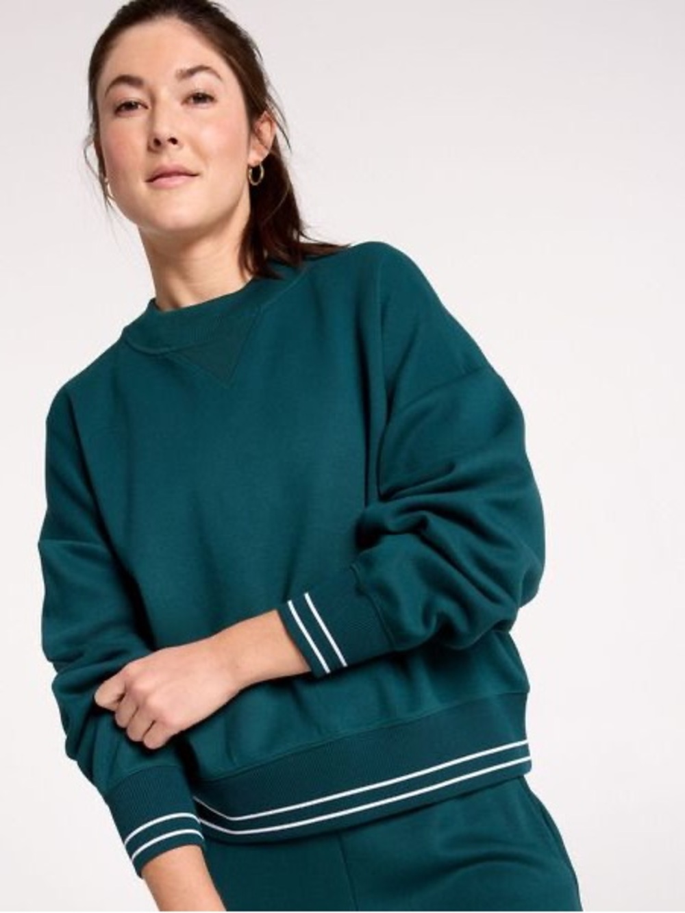 CALIA Women's Pique Scuba Crew Neck